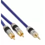 InLine garso kabelis Premium 2x RCA kištukas / 3,5 mm kištukas, paauksuoti kontaktai, 10 m