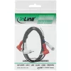 InLine garso kabelis 2x RCA M/M kampinis 1,2 m juodas 89929 Intos