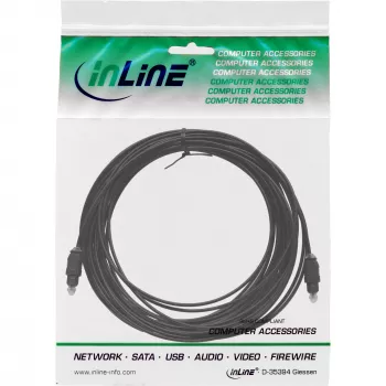 InLine optinis garso kabelis Toslink kištukas / kištukas 3 m, Toslink, kištukas, Toslink, kištukas, 3 m, juoda