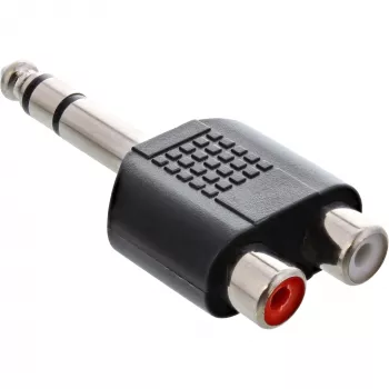 Garso adapteris 6,3 mm stereofoninis kištukas / 2x RCA lizdas InLine 99323