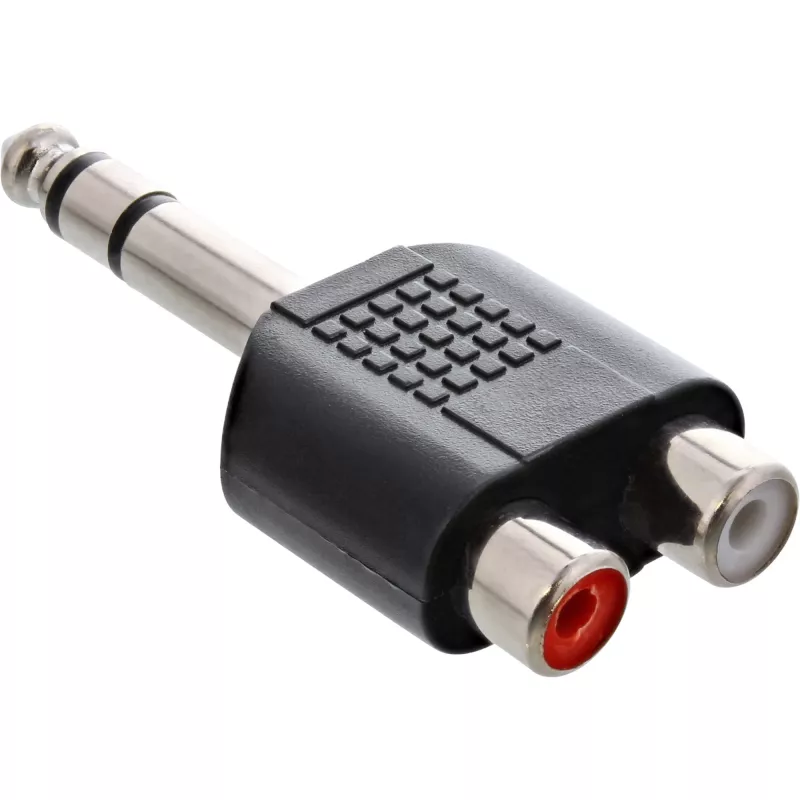 Garso adapteris 6,3 mm stereofoninis kištukas / 2x RCA lizdas InLine 99323