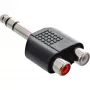 Garso adapteris 6,3 mm stereofoninis kištukas / 2x RCA lizdas InLine 99323