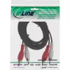 InLine garso laidas, 2x RCA M/M 2m, kištukas, 2 x RCA, kištukas, 2 m, juoda