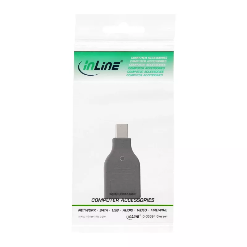 InLine DisplayPort adapteris, mini DisplayPort tėvas / DisplayPort motina, 4K/60Hz