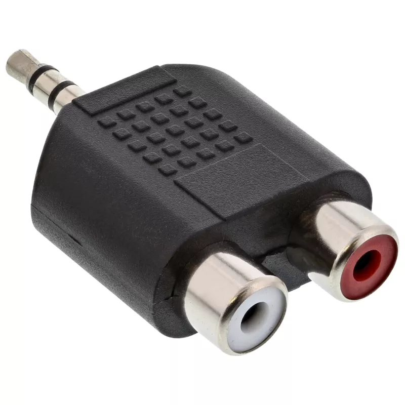 Garso adapteris 3,5 mm kištukas / 2x RCA stereo lizdas InLine 99302