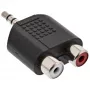 Garso adapteris 3,5 mm kištukas / 2x RCA stereo lizdas InLine 99302