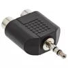 Garso adapteris 3,5 mm kištukas / 2x RCA stereo lizdas InLine 99302