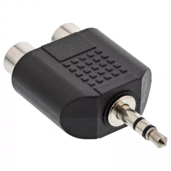 Garso adapteris 3,5 mm kištukas / 2x RCA stereo lizdas InLine 99302