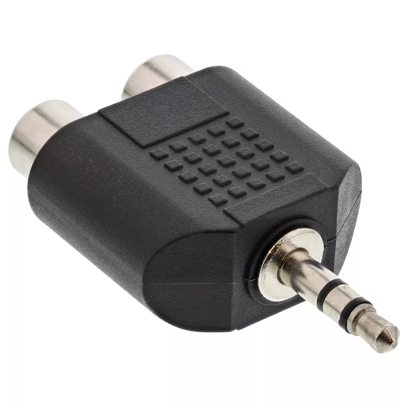 Garso adapteris 3,5 mm kištukas / 2x RCA stereo lizdas InLine 99302