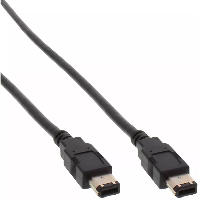 FireWire 400 kabelis InLine 34010 10m vyriška/vyr. jungtis juodas