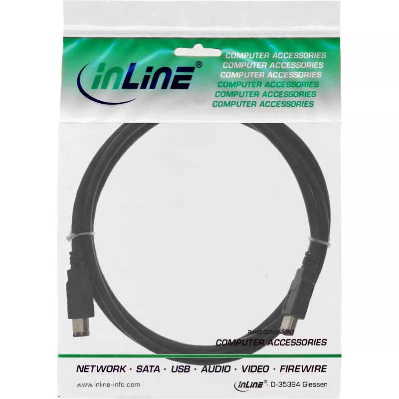 InLine FireWire 400 1394 kabelis 6 kontaktų tėvas / tėvas 3m