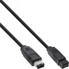 FireWire 400 į 800 laidas InLine 36901 1 m Vyriškas/Vyriškas Juodas