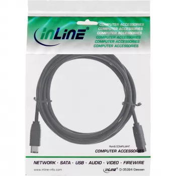 FireWire 400 į 800 laidas InLine 36901 1 m Vyriškas/Vyriškas Juodas