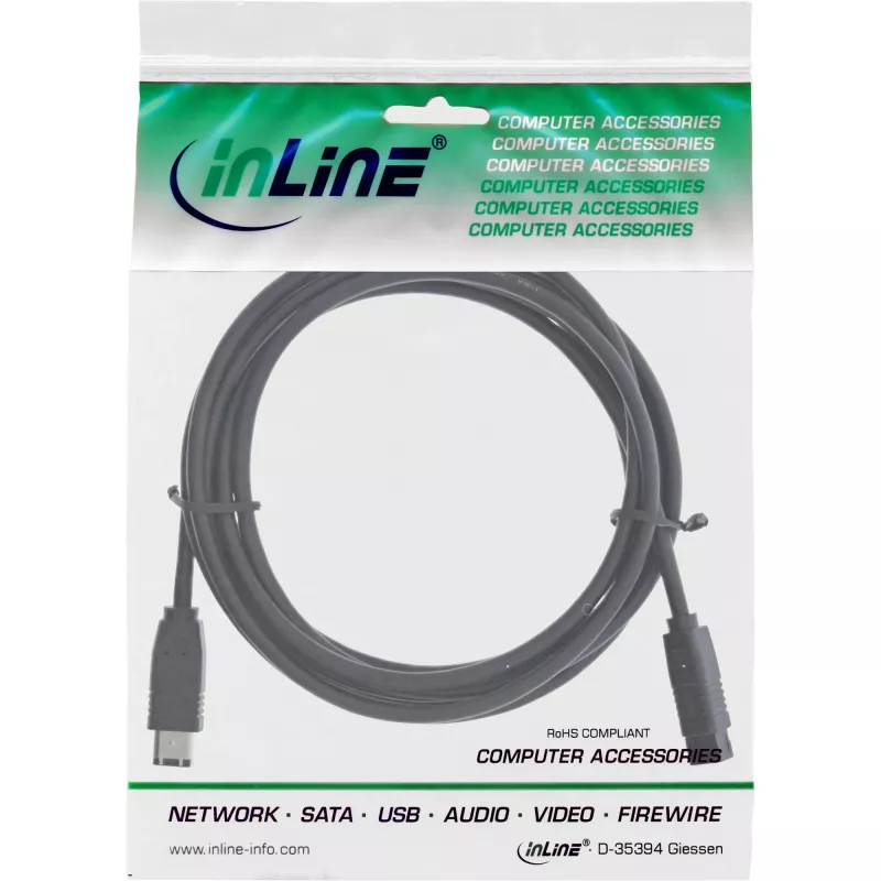 InLine FireWire 400 į 800 1394b laidas 6 / 9 kontaktų kištukas 3 m