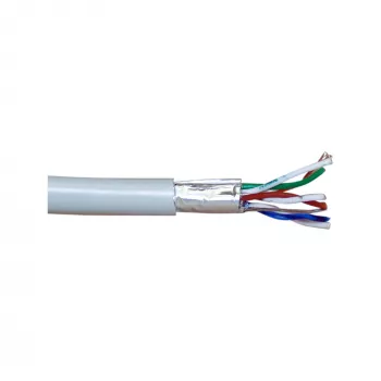 InLine komutacinis kabelis F/UTP Cat.5e AWG26 CCA PVC pilkas 100m