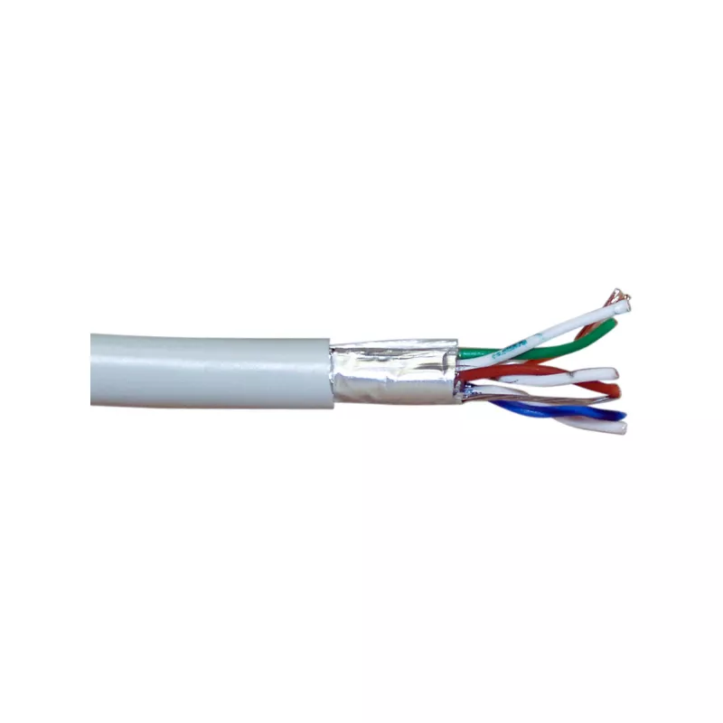 InLine komutacinis kabelis F/UTP Cat.5e AWG26 CCA PVC pilkas 100m