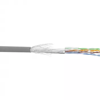 „InLine“ komutacinis kabelis SF/UTP Cat.5e AWG26 CCA PVC pilkas 100 m