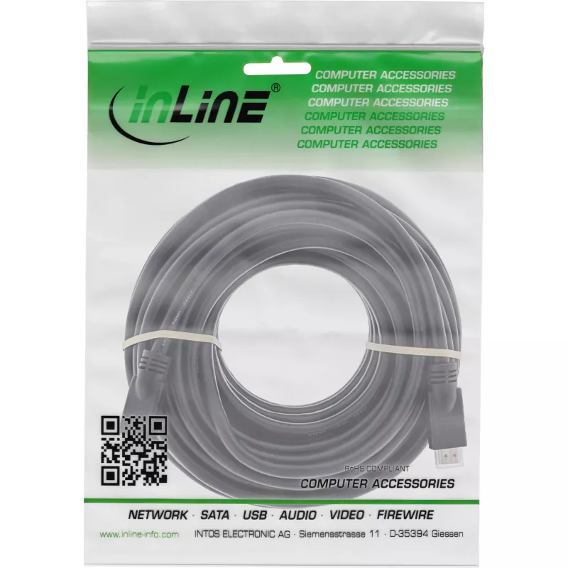 InLine HDMI laidas High Speed vyriškas / vyriškas juodas 15 m
