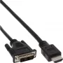 InLine HDMI-DVI laidas HDMI kištukas / DVI kištukas 18+1 juodas 5m