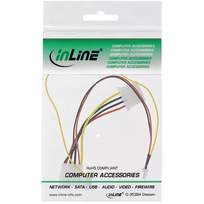 InLine ventiliatoriaus adapterio laidas 12V / 7V su greičio signalu InLine 33007T