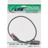 InLine plonas komutacinis kabelis, U/UTP, 6 kat., juodas, 0,3 m