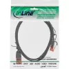 InLine plonas komutacinis kabelis, U/UTP, Cat.6, juodas, 1,5 m