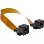 InLine plonas RJ45 kabelis naudojimui per langus/duris, 2x RJ45 F/F, 1:1, neekranuotas, 0,3 m