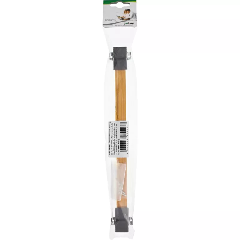 InLine plonas RJ45 kabelis naudojimui per langus/duris, 2x RJ45 F/F, 1:1, neekranuotas, 0,3 m