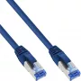 InLine komutacinis kabelis S/FTP PiMF Cat.6A be halogenų 500MHz mėlynas 15m