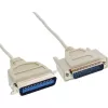 InLine spausdintuvo kabelis, dvikryptis, 25 kontaktų D-Sub į 36 kontaktų Centronics, 2 m