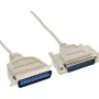 InLine spausdintuvo kabelis, dvikryptis, 25 kontaktų D-Sub į 36 kontaktų Centronics, 2 m