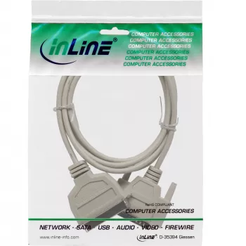 InLine spausdintuvo laidas dvikryptis 25 kontaktų D-Sub į 36 kontaktų Centronics 5 m