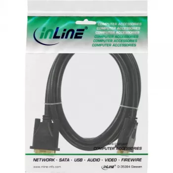 InLine DVI-D laidas, Premium, 24+1 M/M, Dual Link, auksuotas, 3m