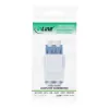 InLine FO Keystone Snap-in adapteris baltas, duplex LC/LC, SM, keraminė įvorė, mėlynas