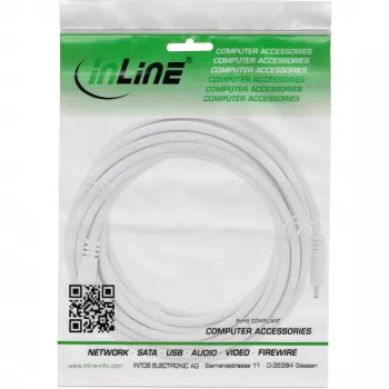 InLine DC ilginamasis laidas, DC kištukas/lizdas 3,5x1,35 mm, AWG 18, baltas 3 m
