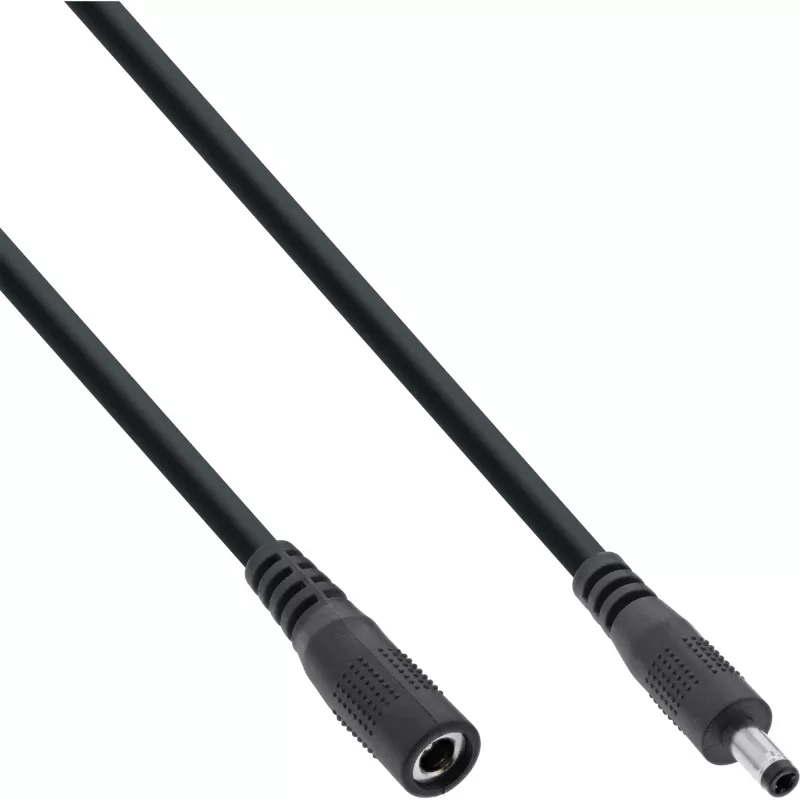 InLine DC ilginamasis laidas, DC kištukas/lizdas 4.0x1.7mm, AWG 18, juodas 0.5m