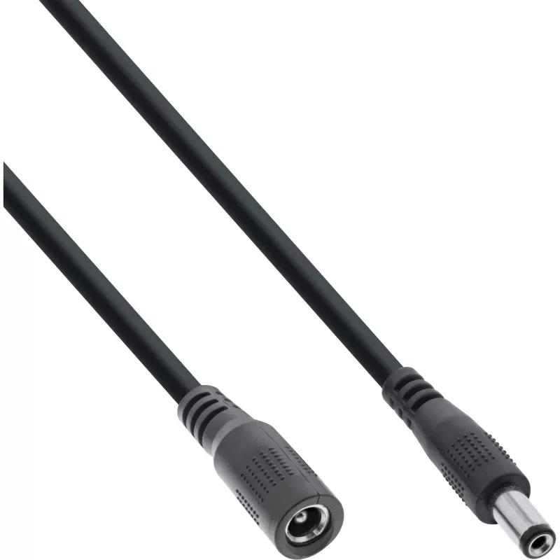 InLine DC ilginamasis kabelis, DC kištukas/lizdas 5,5x2,5 mm, AWG 18, juodas 3 m