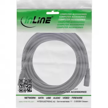 InLine DC ilginamasis laidas, DC kištukas/lizdas 5,5x2,5 mm, AWG 18, juodas 5 m