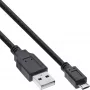 InLine Micro USB 2.0 kabelis USB A tipo kištukas / Micro-B kištukas, juodas, 1 m