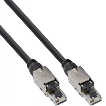 InLine komutacinis kabelis, U/UTP, Cat.6A, be halogenų, AWG23 varis, juodas 30m