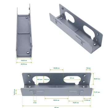 InLine montavimo bėgeliai laikikliai 3,5 col. HDD 59959