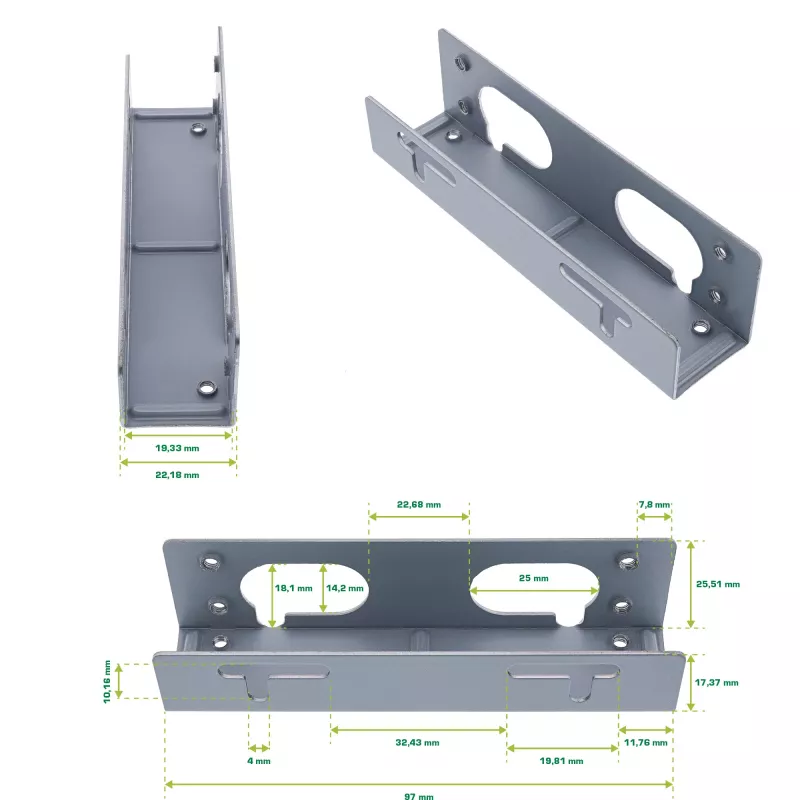 InLine montavimo bėgeliai laikikliai 3,5 col. HDD 59959