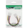 InLine vidinis maitinimo Y laidas 1x 5,25 col. Molex / 1x 5,25 col. Molex + 1x 3,5 col. diskelių
