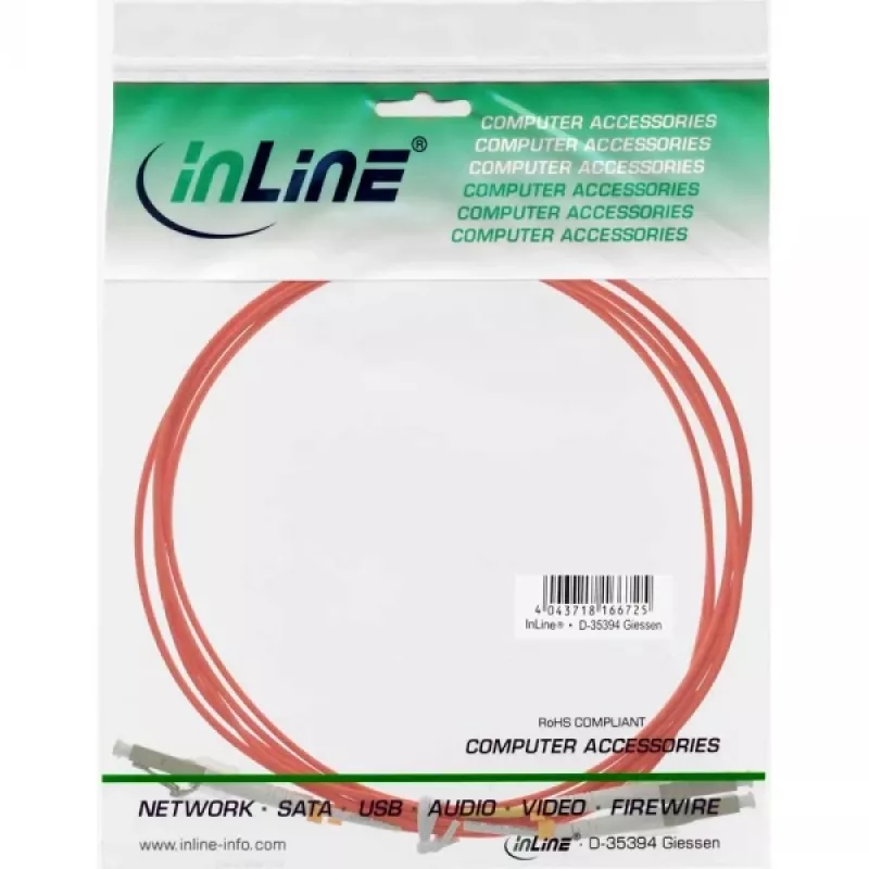 InLine dvipusis šviesolaidinis kabelis LC/LC 50/125µm OM2 3m