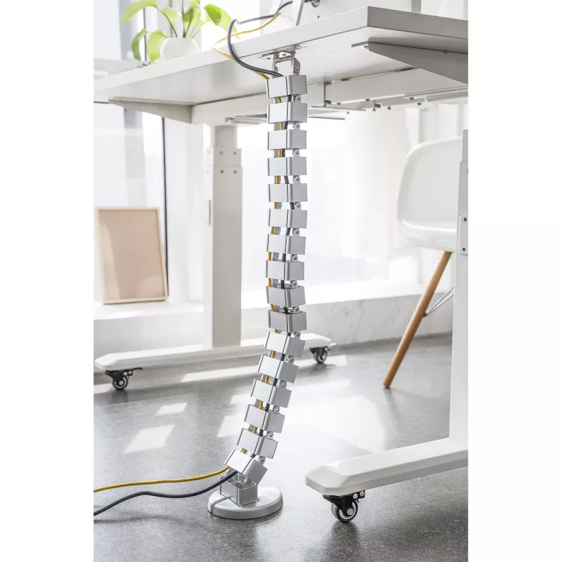 Kabelių lovelis InLine aukščio reguliavimo stalams, 4 kameros, pilkas, 68×36×42 mm