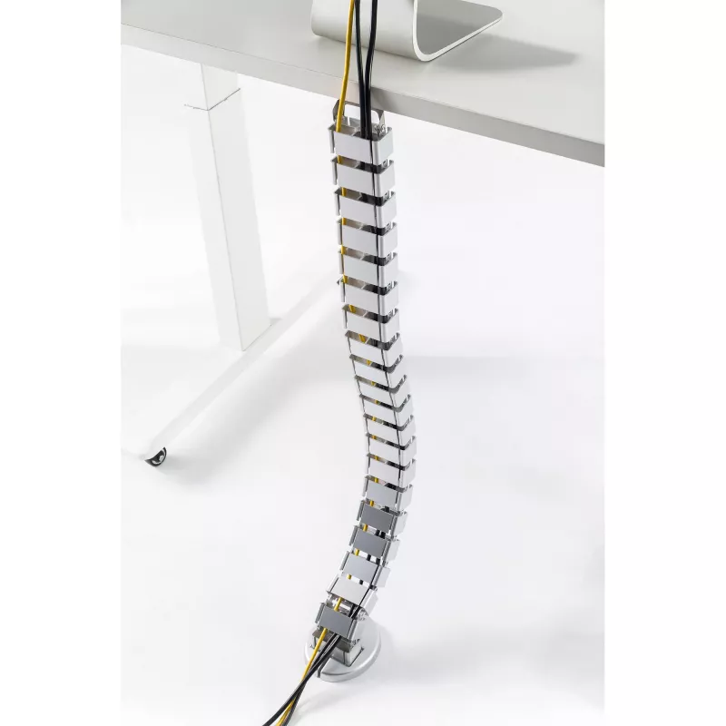 Kabelių lovelis InLine aukščio reguliavimo stalams, 4 kameros, pilkas, 68×36×42 mm