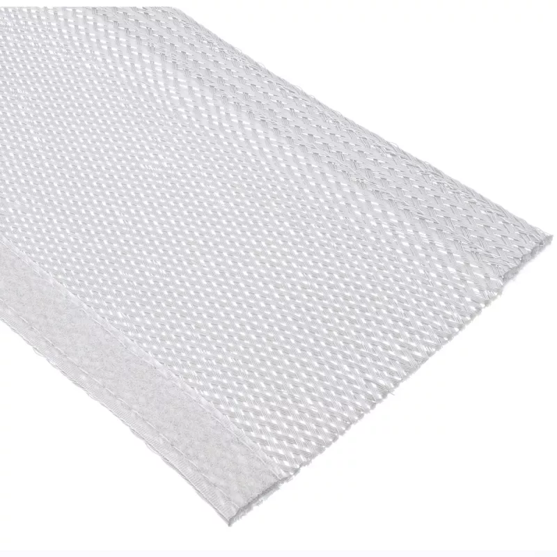 InLine kabelių lovelis, medžiaginis vamzdis su kabliukų ir kilpų tvirtinimo juosta, 1m x 25mm balta