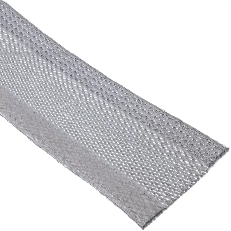 InLine kabelių kanalas, medžiaginis vamzdis su lipduku ir kilpele, 1 m x 25 mm pilkas