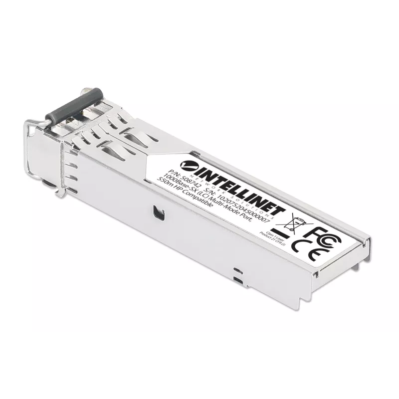 Intellinet siųstuvo-imtuvo modulis, optinis, Gigabit, Fiber SFP Mini-GBIC, 1000Base-SX, LC, 550 m, 850 nm