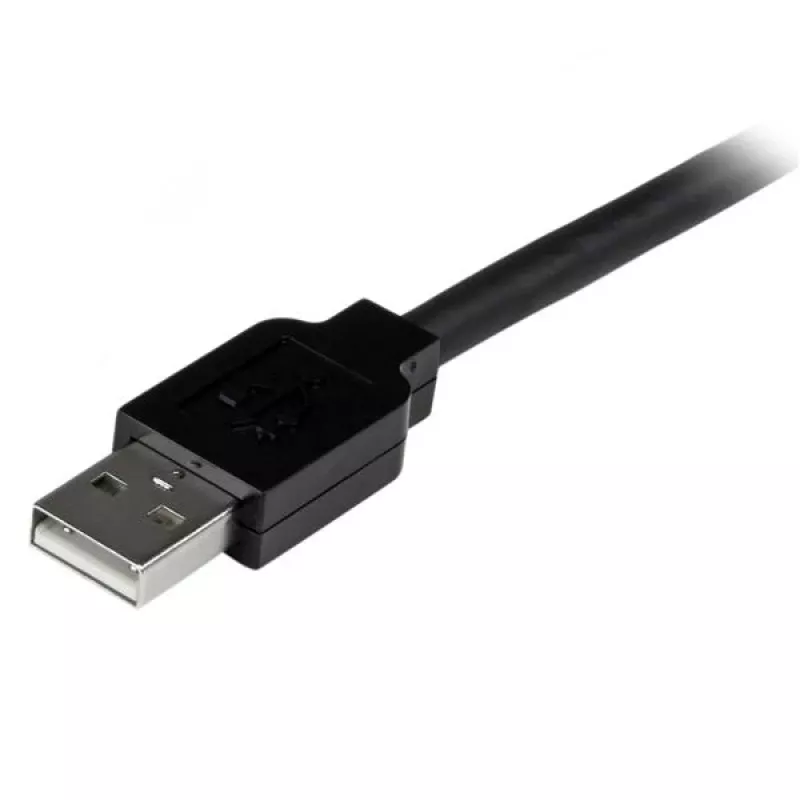 StarTech.com 5m USB 2.0 aktyvus ilginimo laidas - V/M, 5 m, USB A, USB A, USB 2.0, Kištukas/Lizdas, Juoda